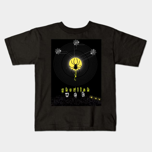 Ghoulish Web Kids T-Shirt by g16frameworkmedia